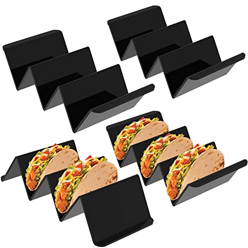 webake Taco Halter Ständer Acryl 4 Stück Hot Dog Halter Taco Rack Wellenförmiges für Taco, Hotdog, Sandwiche, Restaurant, Zuhause, Picknick, Party, Festival, Schwarz von webake