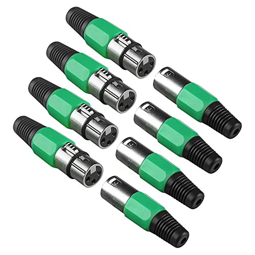 4Pack Xlr zu Xlr Stecker 3 Polig Xlr Kanonenkopf, Dmx Stecker Xlr Buchse Cannon Nl4fc Dmx Terminal Connector, Xlr Stecker zum Löten Male und Female Kupplung Mikrofon Stecker Xlr Adapter 4Pack Xlr zu Xlr Stecker 3 Polig Xlr Kanonenkopf, Dmx Stecker Xlr Buchse Cannon Nl4fc Dmx Terminal Connector, Xlr Stecker zum Löten Male und Female Kupplung Mikrofon Stecker Xlr Adapter von wecan