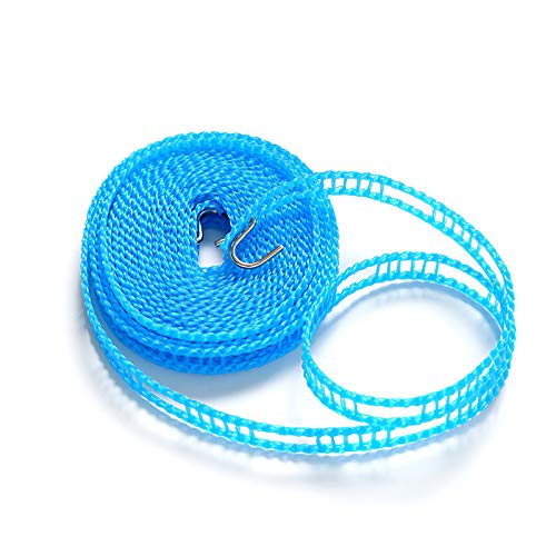 Blau Wäscheleinen 5m Winddichte Wäscheleine Camping Outdoor, Tragbare Nylon Doppel Wäscheleine Reise für Kleiderbügel Blau Wäscheleinen 5m Winddichte Wäscheleine Camping Outdoor, Tragbare Nylon Doppel Wäscheleine Reise für Kleiderbügel von wecan