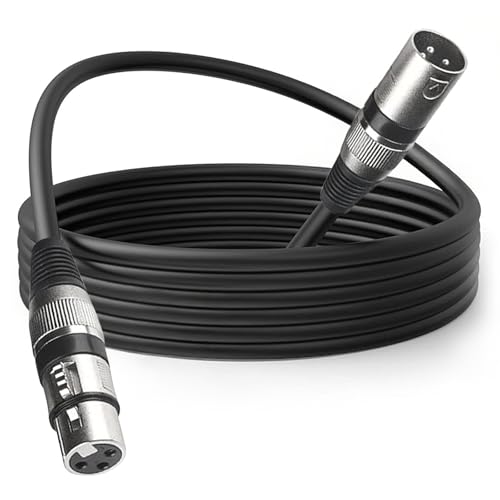 Dmx Kabel 3m 3 Pin XLR Kabel 3m, XLR Kabel Set 3 Poliges Dmx Signalverbindungskabel Dmx Light Cable, Dmx Lichtsteuerung Kabel Kanone für Dmx Controller Moving Head Bühnenscheinwerfer von wecan