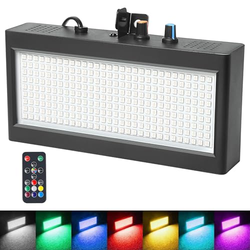 Multicolor Stroboskop mit Fernbedienung Disco Licht, 270Led Stroboskope Musikgesteuert Disco Blitzlicht für Room, Discolicht Party Disco Strobe Light Stroposkopblitzer Blitzer Projektor Lichteffekte von wecan
