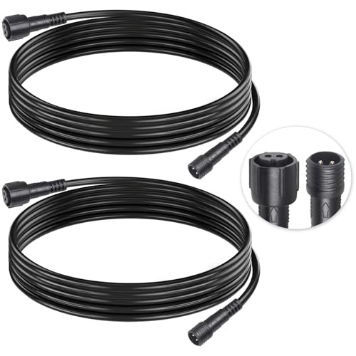 wecan 2-poliger wasserdichter Kabelverbinder, 22 AWG, 3 m, IP68, Stecker und Buchse, Schnellverlängerungskabel für Auto, LKW, Boot, LED-Streifen (2 Streifen, schwarz) von wecan