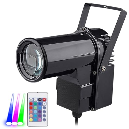 wecan Discokugel-Scheinwerfer, Mini-LED-RGB-Spiegelkugel-Pin-Licht, kleines Spotlicht für Dartboard-Partyspiele, fernbedienbar (schwarz) von wecan