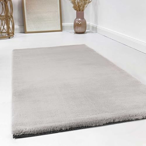 Esprit Home, Moderner Hochflor Teppich - Läufer für Wohnzimmer, Flur, Schlafzimmer, Alice (200 x 290 cm, hell grau) von Wecon Home