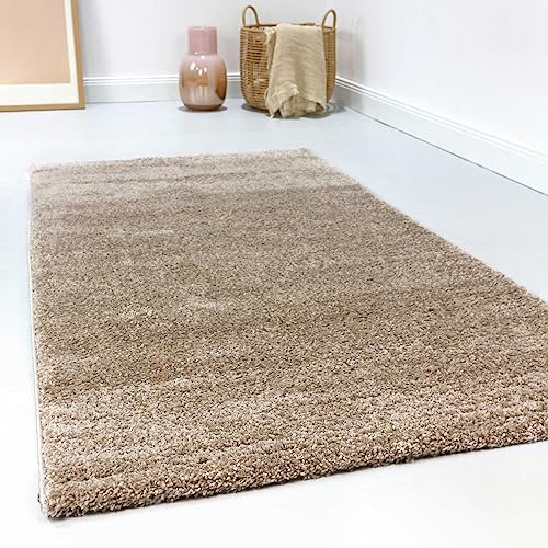 Esprit Home, Moderner Kurzflor Teppich - Läufer für Wohnzimmer, Flur, Schlafzimmer, California (120 x 170 cm, beige) von Wecon Home