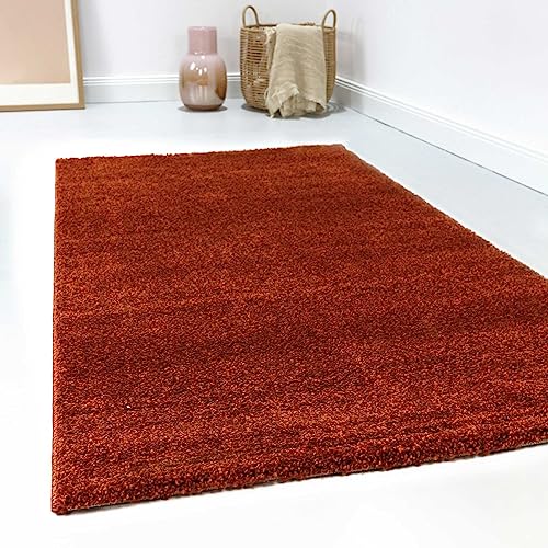 Esprit Home, Moderner Kurzflor Teppich - Läufer für Wohnzimmer, Flur, Schlafzimmer, California (80 x 150 cm, Terracotta) von wecon home