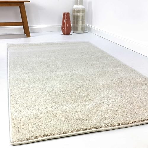 Esprit Home, Moderner Kurzflor Teppich - Läufer für Wohnzimmer, Flur, Schlafzimmer, Campus (120 x 170 cm, beige) von wecon home