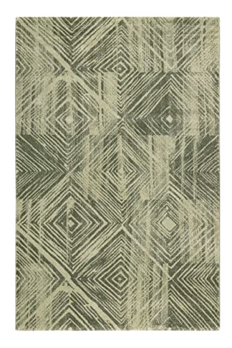 Esprit Home Teppich - Läufer, weicher moderner Kurzflor Teppich perfekt geeignet für das Wohnzimmer und Schlafzimmer, sehr pflegeleicht, Cuba (133 x 200 cm, grün) von wecon home