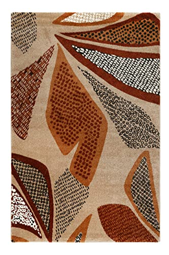 Esprit Home Teppich - Läufer, weicher moderner Kurzflor Teppich perfekt geeignet für das Wohnzimmer und Schlafzimmer, sehr pflegeleicht, Hazel (133 x 200 cm, beige Terracotta) von wecon home