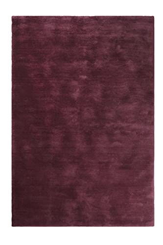 wecon home Kuschelig weicher Esprit Hochflor Teppich, bestens geeignet fürs Wohnzimmer, Schlafzimmer und Kinderzimmer LOFT(120 x 170 cm, Bordeaux) von wecon home