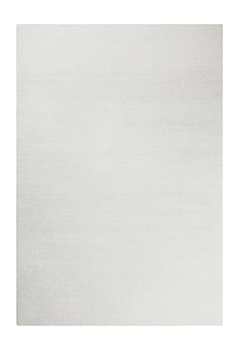 Kuschelig weicher Esprit Hochflor Teppich, bestens geeignet fürs Wohnzimmer, Schlafzimmer und Kinderzimmer LOFT(120 x 170 cm, Creme weiß) von wecon home