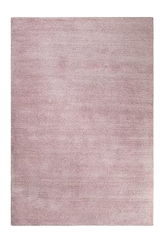 wecon home Kuschelig weicher Esprit Hochflor Teppich, bestens geeignet fürs Wohnzimmer, Schlafzimmer und Kinderzimmer LOFT(200 x 290 cm, Altrosa) von wecon home