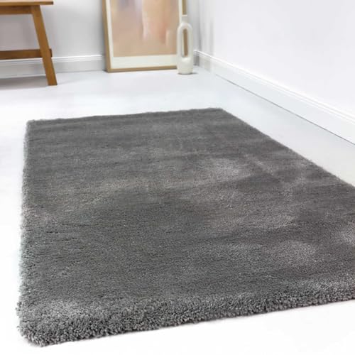 wecon home Kuschelig weicher Esprit Hochflor Teppich, bestens geeignet fürs Wohnzimmer, Schlafzimmer und Kinderzimmer RELAXX (160 x 230 cm, Taupe grau) von wecon home