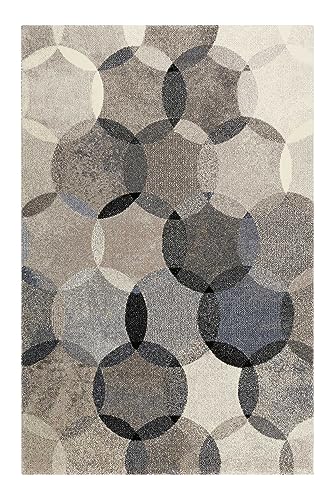 Teppich Blau Grau Kurzflor für Wohnzimmer Schlafzimmer Flur Kinderzimmer Esprit Home MODERNINA das Original (120 x 170 cm) von Wecon Home