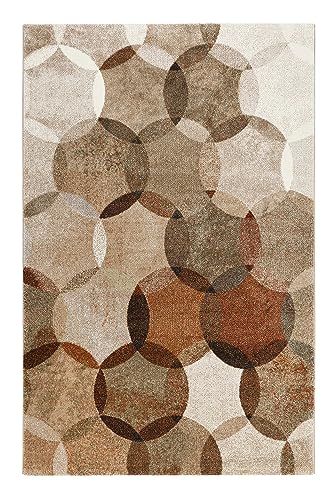 Teppich Cognac Braun Kurzflor für Wohnzimmer Schlafzimmer Flur Kinderzimmer Esprit Home MODERNINA das Original (120 x 170 cm) von Wecon Home