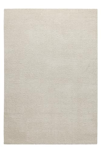 Wecon Home, Moderner Hochflor Teppich - Läufer im Berber Style für Wohnzimmer, Flur, Schlafzimmer Studio Zero (160 x 225 cm, Creme beige) von Wecon Home