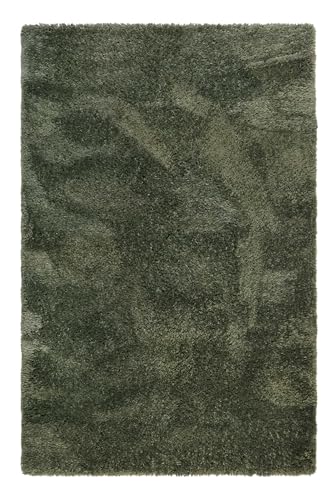 Wecon Home Kuschelig weicher Esprit Hochflor Teppich, bestens geeignet fürs Wohnzimmer, Schlafzimmer, Kinderzimmer und Flur Yogi (120 x 170 cm, grün) von Wecon Home