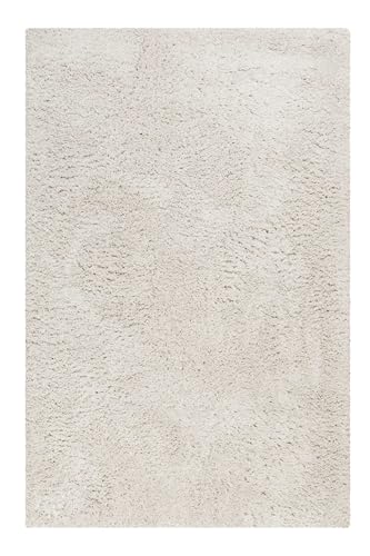 Wecon Home Kuschelig weicher Esprit Hochflor Teppich, bestens geeignet fürs Wohnzimmer, Schlafzimmer, Kinderzimmer und Flur Yogi (133 x 200 cm, Creme beige) von Wecon Home