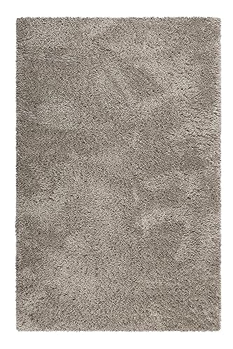 Wecon Home Kuschelig weicher Esprit Hochflor Teppich, bestens geeignet fürs Wohnzimmer, Schlafzimmer, Kinderzimmer und Flur Yogi (133 x 200 cm, beige Sand) von Wecon Home