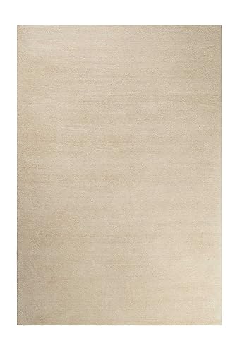 Wecon Home Kuschelig weicher Esprit Hochflor Teppich, bestens geeignet fürs Wohnzimmer, Schlafzimmer und Kinderzimmer LOFT(70 x 140 cm, beige Sand) von Wecon Home