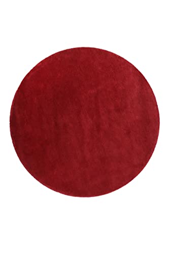 wecon home Kuschelig weicher Esprit Hochflor Teppich, bestens geeignet fürs Wohnzimmer, Schlafzimmer und Kinderzimmer RELAXX (120 cm, rund, rot) von wecon home