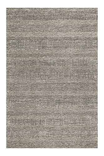 Wecon Home Moderner Kurzflor Wollteppich für Wohnzimmer, Schlafzimmer und Kinderzimmer - Gustav (140 x 200 cm, Taupe braun) von Wecon Home