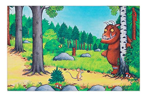 Wecon Home Robuster Kurzflor Kinderteppich mit Grüffelo Motiv - MOUSELO (70 x 110 cm, Multicolor) von Wecon Home