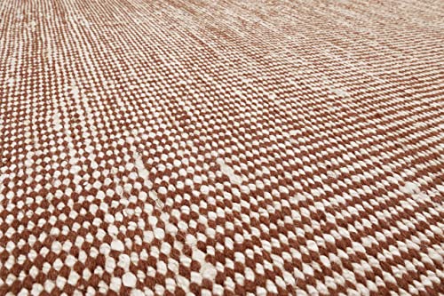 wecon home Teppich, Läufer, Kurzflor, nachhaltig, Natur, modern aus Jute und Wolle, bestens geeignet für Wohnzimmer, Flur » Toulouse « (160 x 230 cm, rotbraun beige) von wecon home