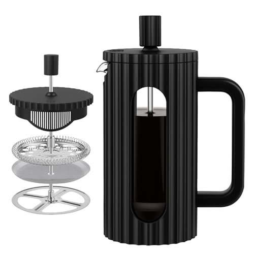 wedrink French Press Kaffeebereiter Cafetiere 350ml/12oz Kaffeepresse Caffettiera Brewer Tea Maker Kaffeemaschine with Heat Resistant Borosilicate Glass Stainless Steel Filter Black wedrink French Press Kaffeebereiter Cafetiere 350ml/12oz Kaffeepresse Caffettiera Brewer Tea Maker Kaffeemaschine with Heat Resistant Borosilicate Glass Stainless Steel Filter Black von wedrink