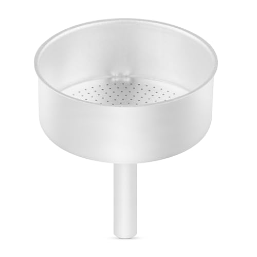wedrink Espressokocher Trichter Funnel Filter Ersatz für Aluminium Moka Pot Ersatzteile, Filterkorb für Herdplatte Espressomachine(3 Tassen) von wedrink