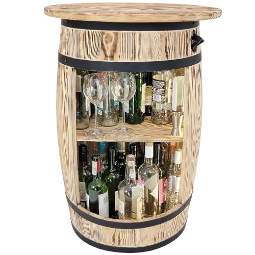 weeco Holzfass Hausbar mit tischplatte und LED Leuchten - Weinbar Tabelle – Tischbar - Alkohol Schrank - Wohnzimmer Deko Tisch - Weinschrank Mann und Frau 80x50cm weeco Holzfass Hausbar mit tischplatte und LED Leuchten - Weinbar Tabelle – Tischbar - Alkohol Schrank - Wohnzimmer Deko Tisch - Weinschrank Mann und Frau 80x50cm von weeco