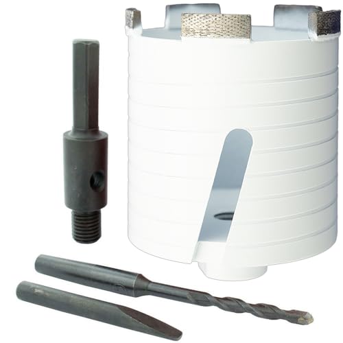 WEFARU Diamant Dosensenker DBX Ø 82 mm inkl. 6-Kant Adapter – Premium-Bohrkrone für Steckdosen & Schalterdosen, Beton, Kalksandstein, Klinker, Ziegel, Mauerwerk von wefaru
