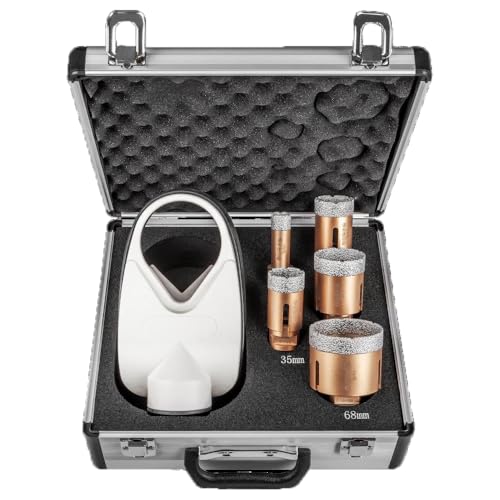 WEFARU Diamant Fliesenbohrer Set 6-teilig FBL groß Ø 20-68 mm | Premium Trockenbohrer für Fliesen, Feinsteinzeug, Keramik, M14 Anschluss für Winkelschleifer von wefaru