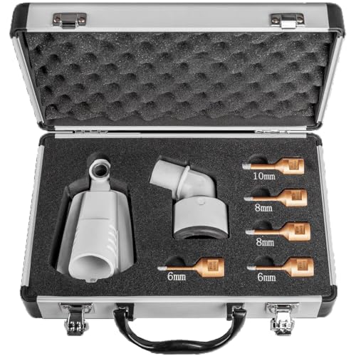 WEFARU Diamant Fliesenbohrer Set 6-teilig FBL klein Ø 6-10 mm | Premium Trockenbohrer für Fliesen, Feinsteinzeug, Keramik, M14 Anschluss für Winkelschleifer WEFARU Diamant Fliesenbohrer Set 6-teilig FBL klein Ø 6-10 mm | Premium Trockenbohrer für Fliesen, Feinsteinzeug, Keramik, M14 Anschluss für Winkelschleifer von wefaru