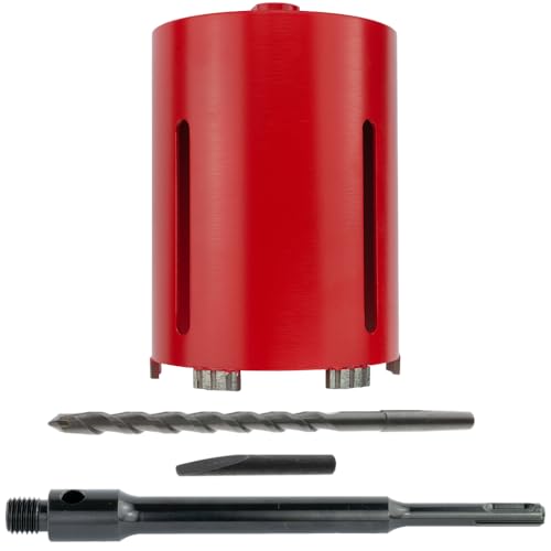 WEFARU SDS Plus Diamant-Trockenbohrkrone LTR Ø 127 mm lang – Profi-Bohrkrone 180 mm Bohrtiefe, M16 Gewinde, Turbo-Segmente, für Beton, Mauerwerk, Ziegel WEFARU SDS Plus Diamant-Trockenbohrkrone LTR Ø 127 mm lang – Profi-Bohrkrone 180 mm Bohrtiefe, M16 Gewinde, Turbo-Segmente, für Beton, Mauerwerk, Ziegel von wefaru