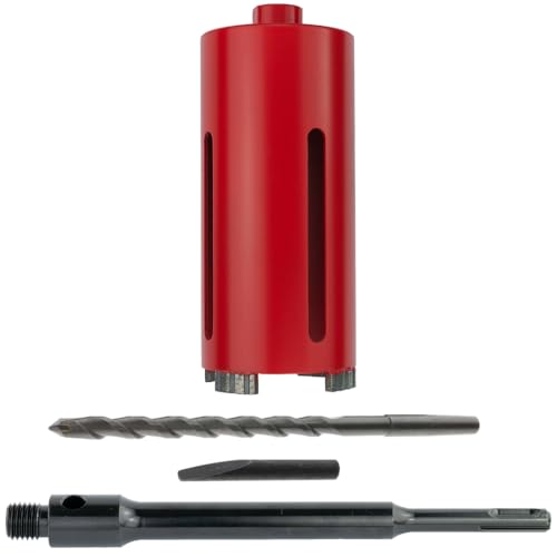 WEFARU SDS Plus Diamant-Trockenbohrkrone LTR Ø 82 mm lang – Profi-Bohrkrone 180 mm Bohrtiefe, M16 Gewinde, Turbo-Segmente, für Beton, Mauerwerk, Ziegel WEFARU SDS Plus Diamant-Trockenbohrkrone LTR Ø 82 mm lang – Profi-Bohrkrone 180 mm Bohrtiefe, M16 Gewinde, Turbo-Segmente, für Beton, Mauerwerk, Ziegel von wefaru