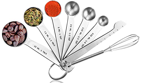 Edelstahl Messlöffel, Messlöffel 8-Teilige und Messlineal für Backmessen Trockenrationen und, Flüssigkeit öl Essig Spuelmaschinenfest, Gutes Küchenwerkzeug Edelstahl Messlöffel, Messlöffel 8-Teilige und Messlineal für Backmessen Trockenrationen und, Flüssigkeit öl Essig Spuelmaschinenfest, Gutes Küchenwerkzeug von wehers
