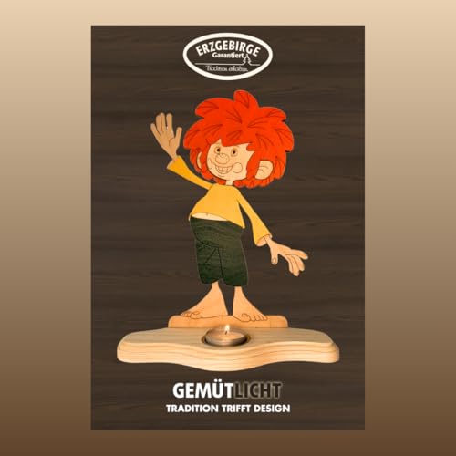 WEIGLA - Teelichthalter original Erzgebirge I Motiv Pumuckl I für 1 Teelicht I Ganzjahresdeko I Teelichthalter aus Holz I modernes Design I Weihnachtsdeko WEIGLA - Teelichthalter original Erzgebirge I Motiv Pumuckl I für 1 Teelicht I Ganzjahresdeko I Teelichthalter aus Holz I modernes Design I Weihnachtsdeko von weigla