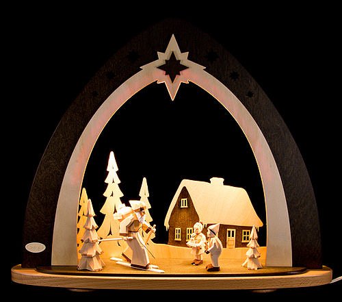 weigla - LED Lichterspitze original Erzgebirge I Motiv Waldweihnacht I LED Lichterbogen Weihnachten I Größe 52 x 43 x 9 cm I beleuchtete Weihnachtsdeko innen I aus Holz weigla - LED Lichterspitze original Erzgebirge I Motiv Waldweihnacht I LED Lichterbogen Weihnachten I Größe 52 x 43 x 9 cm I beleuchtete Weihnachtsdeko innen I aus Holz von weigla