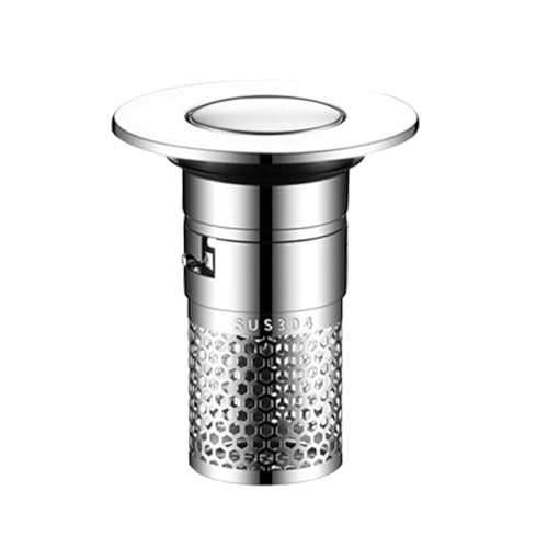 Abflussfilter Waschbeckenstöpsel, Edelstahl Pop Up Ablaufgarnitur Stöpsel Zum Drücken, Ablaufventil Mit Anti Clogging Sieb, Ablaufventil Mit Haarsieb Waschbecken Sieb Bodenablauffilter Abflussfilter Waschbeckenstöpsel, Edelstahl Pop Up Ablaufgarnitur Stöpsel Zum Drücken, Ablaufventil Mit Anti Clogging Sieb, Ablaufventil Mit Haarsieb Waschbecken Sieb Bodenablauffilter von weiting
