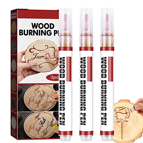 WEITING Scorch-Marker - Oily Ink Scorch Marker für Holz,3 Stück Stifte und Marker Scorch Marker Kinder für Künstler und Anfänger in DIY-Holzprojekten von weiting