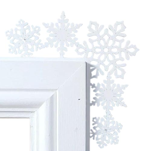 Weihnachten Türrahmen Deko, Schneeflocke Weihnachts Türaufsätze Aus, Türrahmen Weihnachtsdeko Lustige Tür Eckschild Weihnachts Türdekoration Für Oberen Türrahmen von WEITING