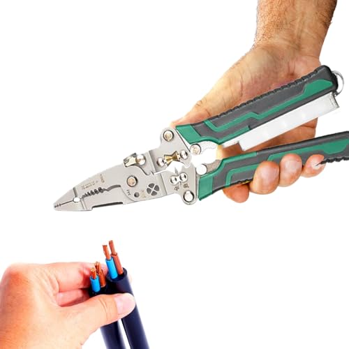 weiting Kabelschneider - Präzisions Elektriker Werkzeug,Ergonomische Schnellspann Abisolier Zange Mit Crimp Funktion Selbstjustierend von weiting