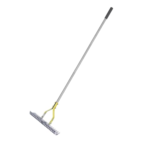 weiting Rasenvertikutierer-Rechen, Vertikutierer-Rechen | Rasenharken zum Entfernen Toten Grases | Manueller Vertikutierer, Rechen für Gras, robuster Rasenlockerer aus Metall und Edelstahl von WEITING