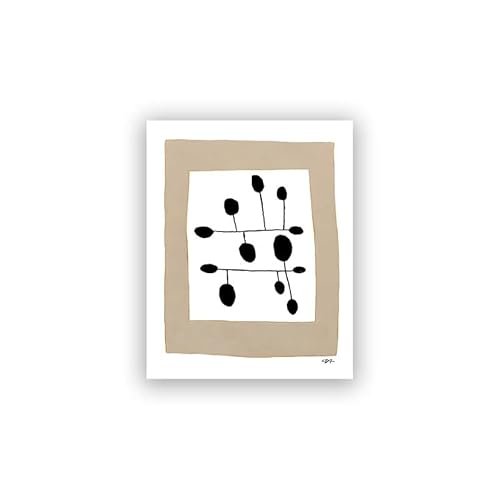 Beige Poster Abstrakte Geometrische Frau Linie Wand Kunstdruck Nordische Leinwand Malerei Modernes Bild for Wohnzimmer Dekor als Geschenk (Color : Z756 3, Size : 30X40 cm no frame) von weiwie