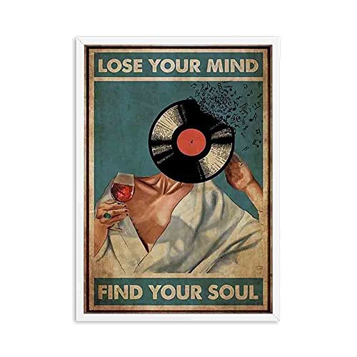 Lose Your Mind Finden Sie Ihre Seele Zitat Poster und Drucke Musik Wandkunst Moderne Leinwand Gemälde Bilder for Wohnzimmer Wohnkultur (Color : B, Size : 50x70CM No Frame) von weiwie