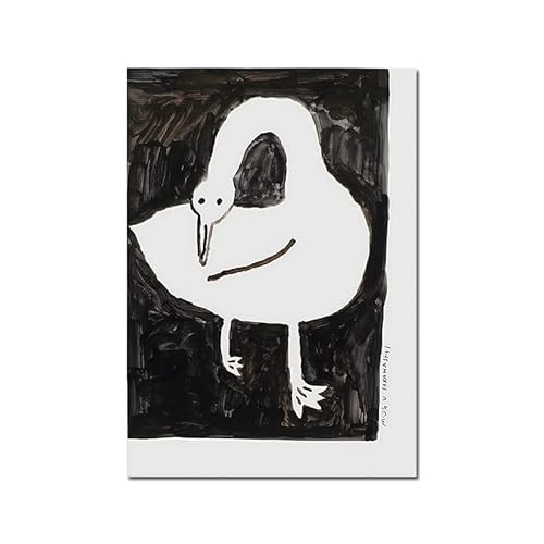 Nordic Posters And Prints Fine Little Day Swan Flower Trees Woman Wall Art Canvas Painting For Home Picture Bedroom Decor (Color : 2, Size : 30X40 cm No Framed) von weiwie