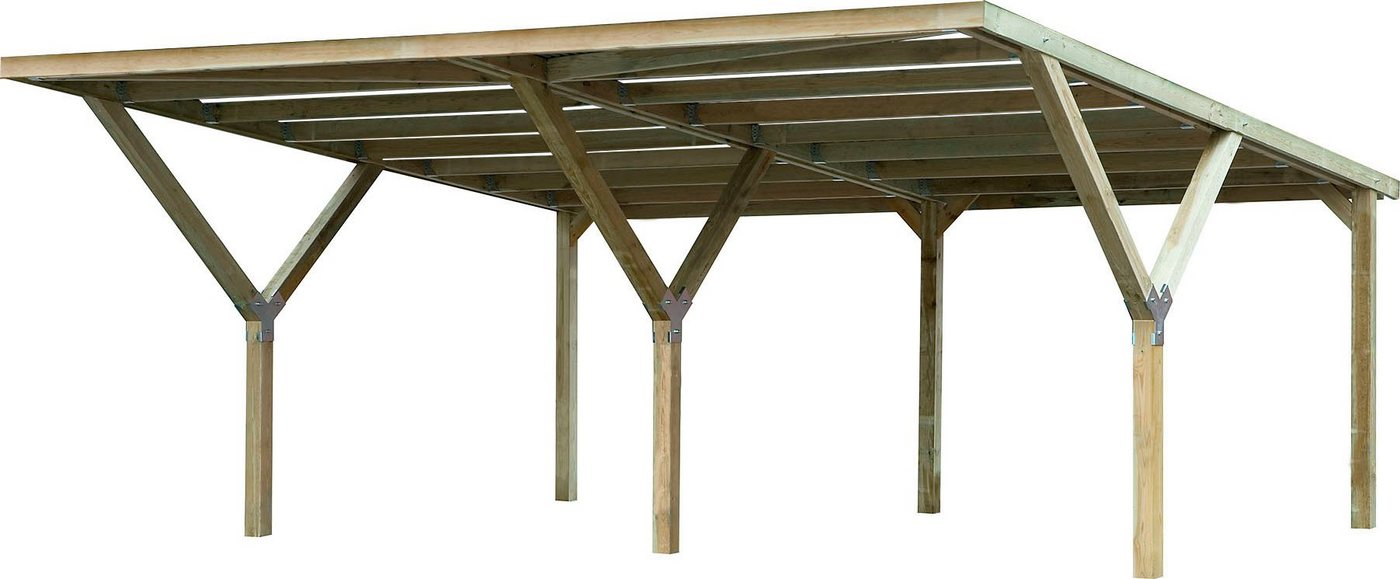 weka Doppelcarport, BxT: 592x606 cm, 241 cm Einfahrtshöhe von weka