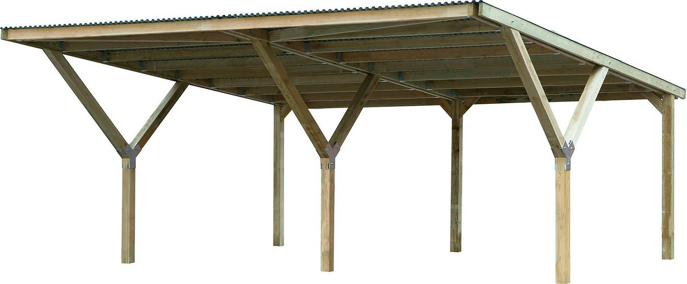 weka Doppelcarport, BxT: 592x606 cm, 241 cm Einfahrtshöhe von weka