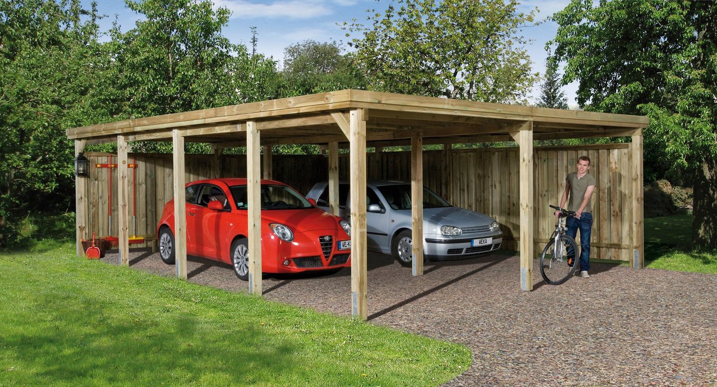 weka Doppelcarport Gr. 3, BxT: 603x802 cm, 215 cm Einfahrtshöhe von weka